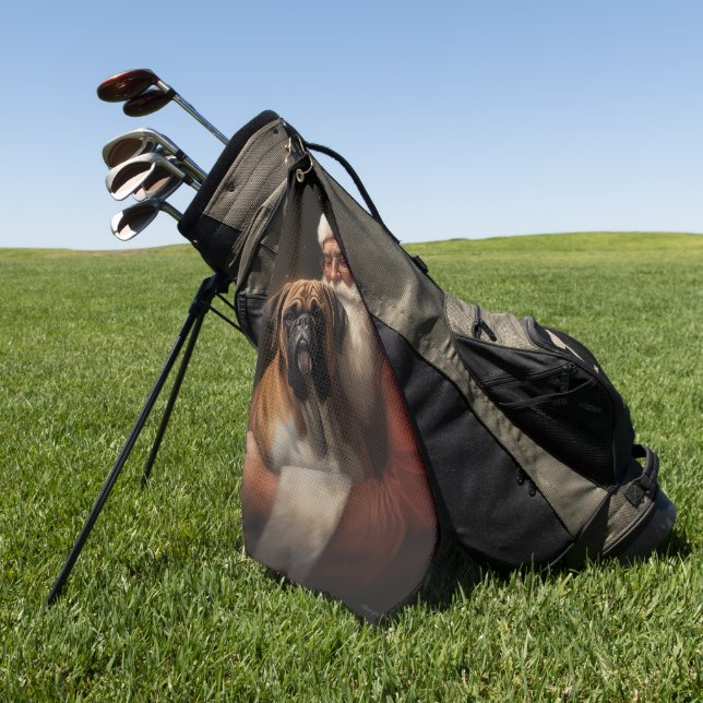 Boxer mit Weihnachtsfeiern Golfhandtuch (Gras)