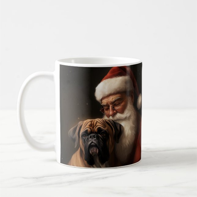 Boxer mit Weihnachtsfeiern Kaffeetasse (Links)