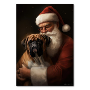 Boxer mit Weihnachtsfeiern Tischnummer