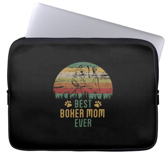 Boxer Mom Laptopschutzhülle (Vorderseite)