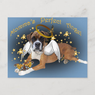 Boxer Mommas Angel Bekleidung und Geschenke Postkarte