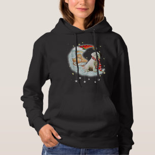 Boxer Niedlicher Weihnachtsmond Weihnachtshund Hoodie