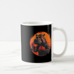 Boxer Nilpferd mit Boxhandschuhen Kickboxen Lustig Kaffeetasse