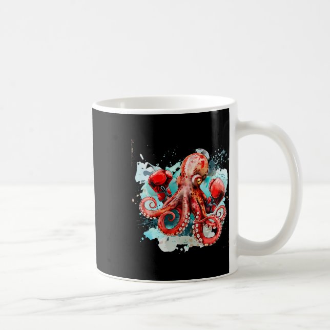 Boxer Octopus Lover Ocean Creature Boxkick Kaffeetasse (Rechts)
