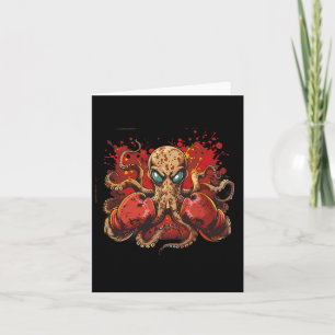 Boxer Octopus Lover Ocean Sea Creature Funny Boxen Karte