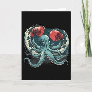 Boxer Oktopus Liebhaber Ozean Meer Kreatur Lustig  Karte