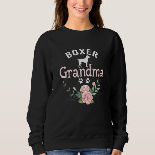 Boxer Oma Hund Damen Boxerhund Haustier Weihnachte Sweatshirt