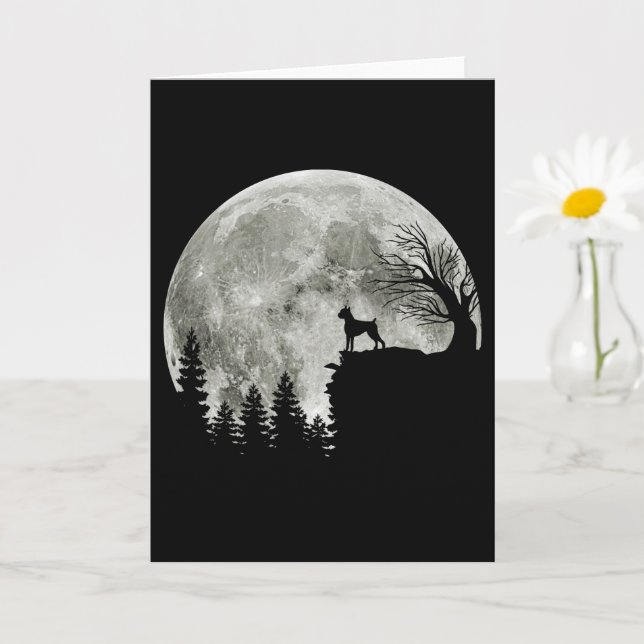 Boxer On Mountain Cool Halloween Ohrs for Her Karte (Kleine Pflanze)
