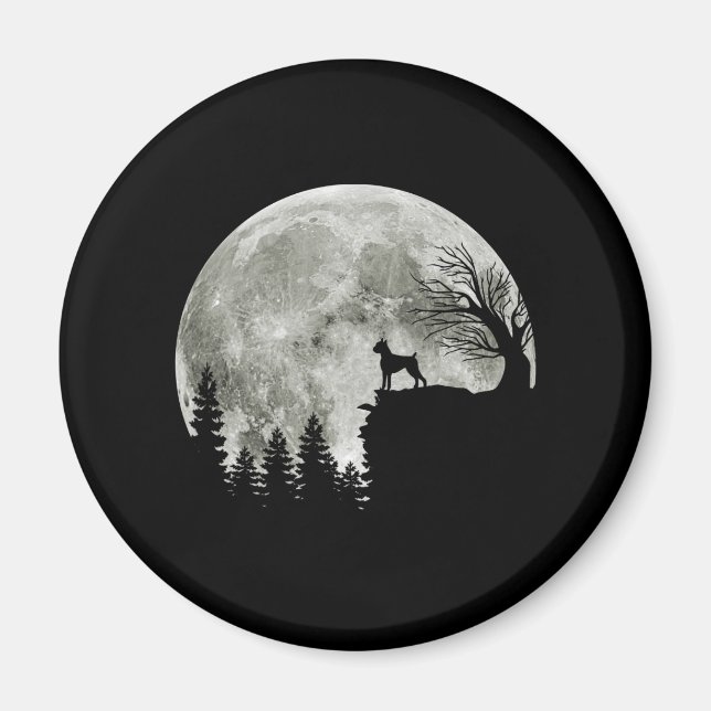 Boxer On Mountain Cool Halloween Ohrs for Her Magnet (Vorne)