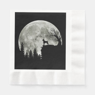 Boxer On Mountain Cool Halloween Ohrs for Her Serviette