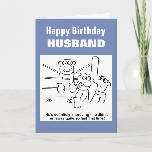 Boxer On the Ropes Cartoon Karte (Vorderseite)