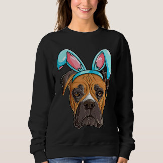 Boxer-Osterhasen-Ohren-Kostüm Männer Frauen Hund Sweatshirt