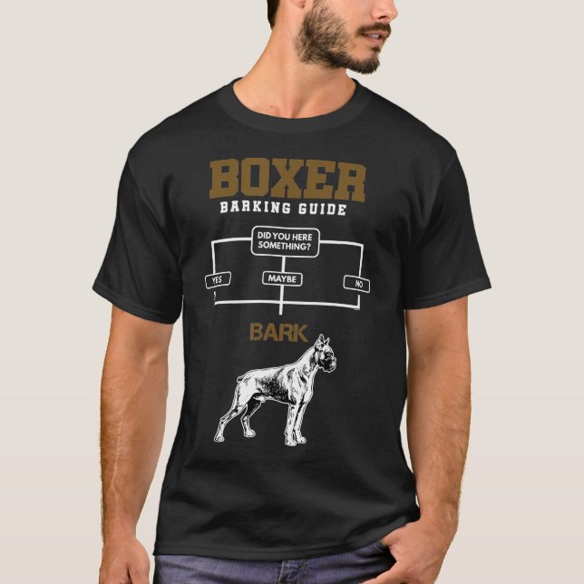 Boxer Owner Barking Dog Guide Fight T-Shirt (Vorderseite)