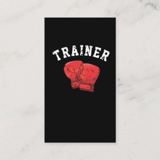 Boxer Personal Coach Box Training Visitenkarte (Vorderseite)