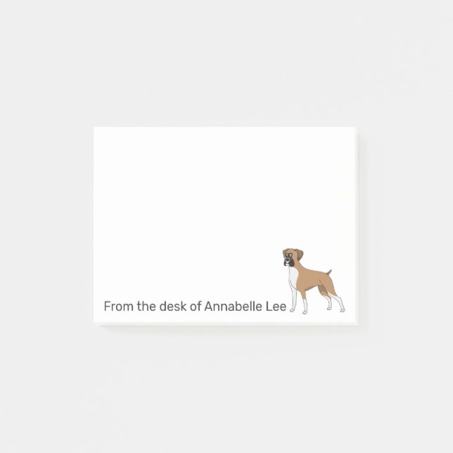 Boxer personalisieren post-it klebezettel (Vorderseite)