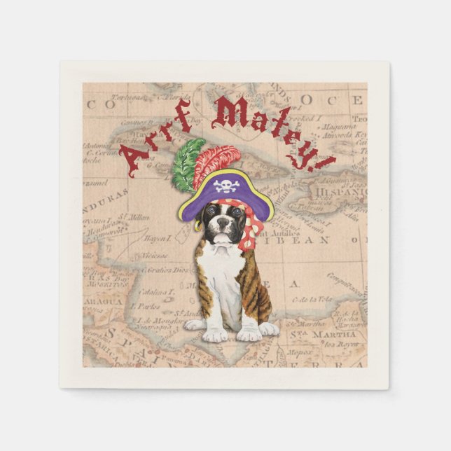 Boxer Pirate Serviette (Vorderseite)
