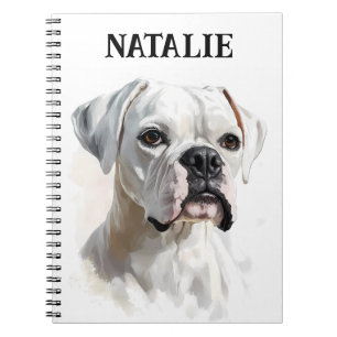 Boxer Portrait Personalisiert Notizblock