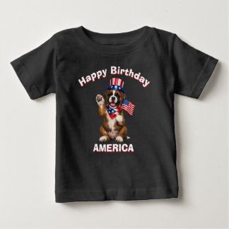 Boxer Puppy (2e) Patriotic Kid T-Shirt