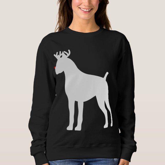 Boxer Reindeer Christmas Dog Sweatshirt (Vorderseite)