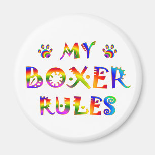 Boxer Rules Fun Magnet