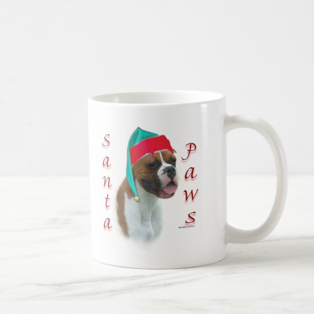 Boxer Santa Paws Tasse (Rechts)