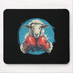Boxer-Schaf mit Boxhandschuhen Kickboxen Lustiger  Mousepad