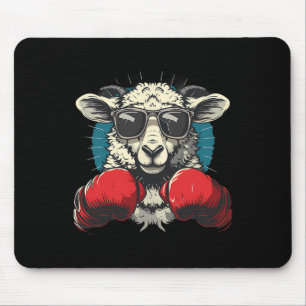Boxer-Schaf mit Boxhandschuhen Kickboxen Lustiger  Mousepad