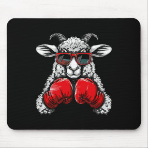 Boxer-Schaf mit Boxhandschuhen Kickboxen Lustiger  Mousepad