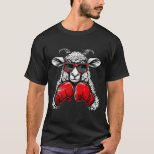 Boxer-Schaf mit Boxhandschuhen Kickboxen Lustiger T-Shirt