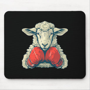 Boxer-Schaf mit Boxhandschuhen Kickboxen Lustiges  Mousepad