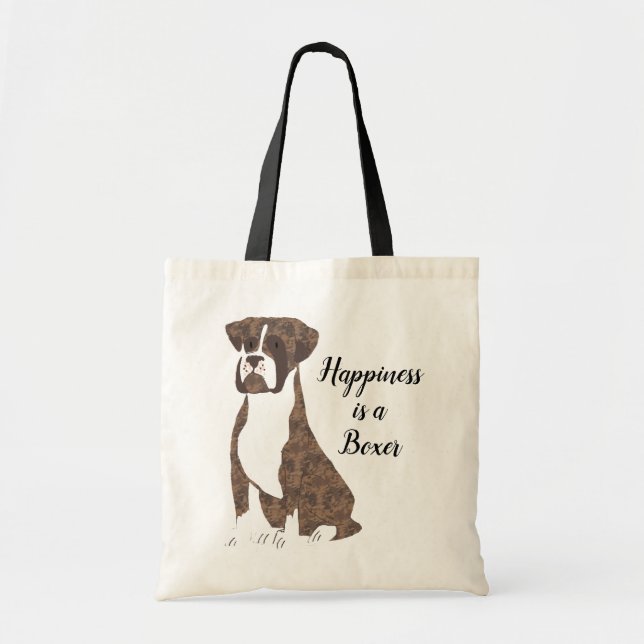 Boxer Shopping-Tasche mit benutzerdefiniertem Text Tragetasche (Vorne)