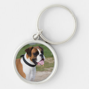Boxer Sitting Schlüsselanhänger