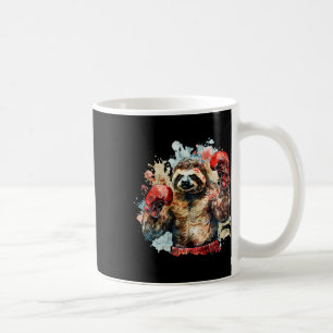 Boxer Sloth mit Boxhandschuhen Kickboxing Funny Bl Kaffeetasse