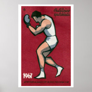 Boxer - Streichholzschachtel-Druck - Ästhetische W Poster