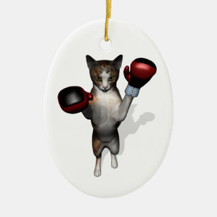 Boxer Tabby Keramik Ornament