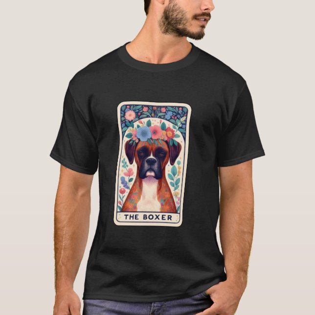 Boxer Tarot Karte T-Shirt (Vorderseite)