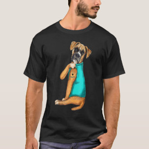 Boxer Tattoos I Liebe Mama sitzend Muttertag T-Shirt