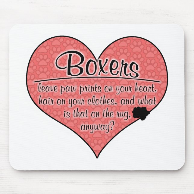 Boxer-Tatze druckt Hunde Humor Mousepad (Vorne)