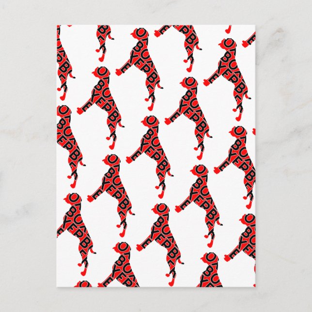 Boxer Text Hund Dog Postkarte (Vorderseite)