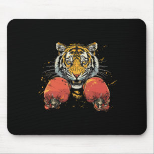 Boxer Tiger mit Boxhandschuhen Kickboxen Lustiges  Mousepad