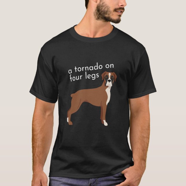 Boxer Tornado on Four Legs T-Shirt (Vorderseite)