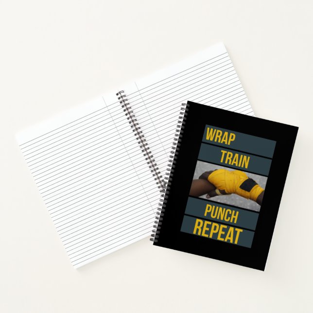 Boxer Training Quote Wiederholung des Boxer-Kurses Notizbuch (Innenseite)