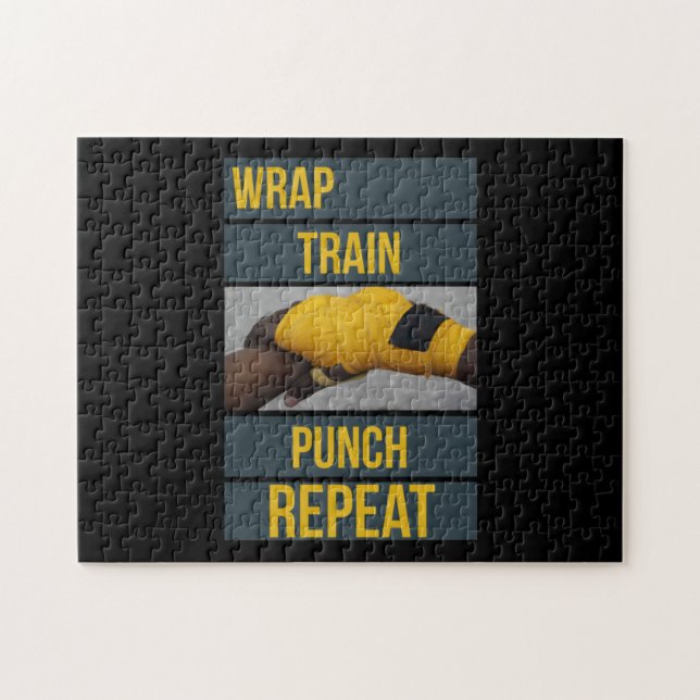 Boxer Training Quote Wiederholung des Boxer-Kurses Puzzle (Horizontal)