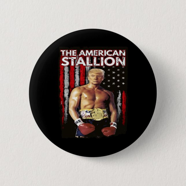 Boxer Trump Rocky Trump Meme Trump 2024 Button (Vorderseite)