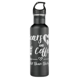 Boxer und Coffee Boxer Mama Boxer Vater Kaffeemasc Edelstahlflasche