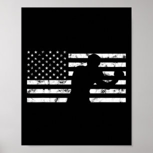 Boxer Usa Flagge Boxhandschuh Kämpfer Kampf Kickbo Poster