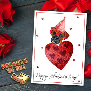 Boxer Valentine's Day Gift Dog Feiertagskarte