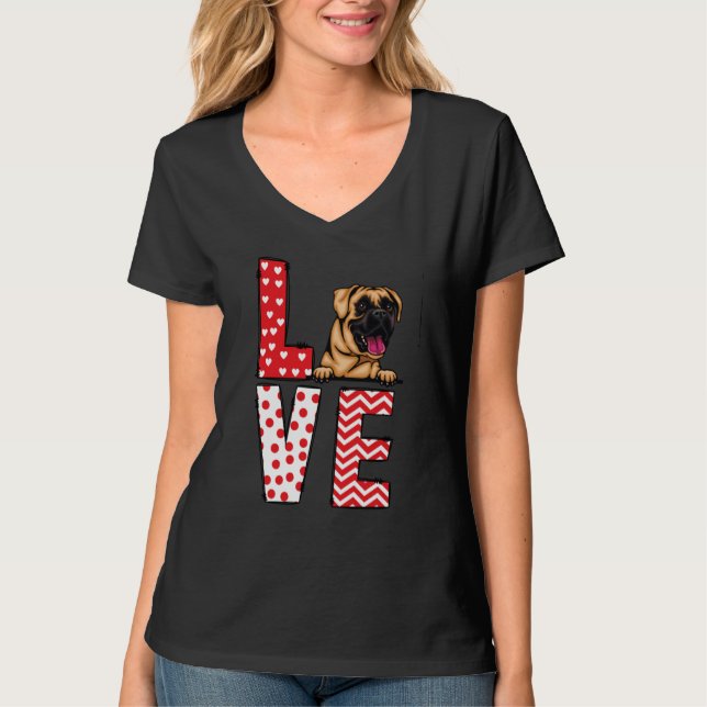 Boxer Valentines Day Love Valentine Cute Hearts T-Shirt (Vorderseite)