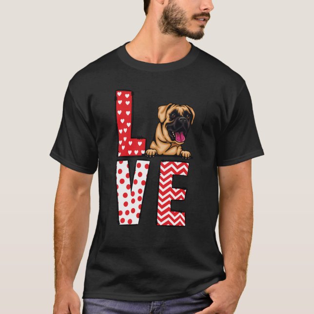 Boxer Valentines Day Love Valentine Cute Hearts T-Shirt (Vorderseite)