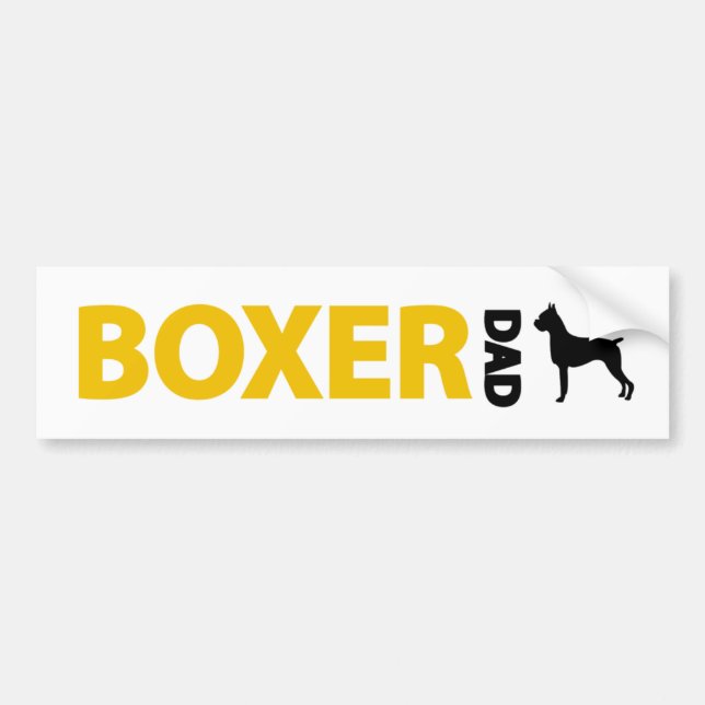 Boxer-Vater Autoaufkleber (Vorne)